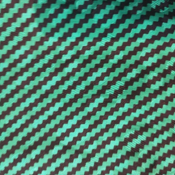 80s Vintage High Neck Bow Graphic Striped Printed Blouse - Picture 13 of 13